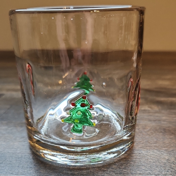 Sleigh Bell Bistro Blown Glass Style Rocks Glass - Picture 1 of 6